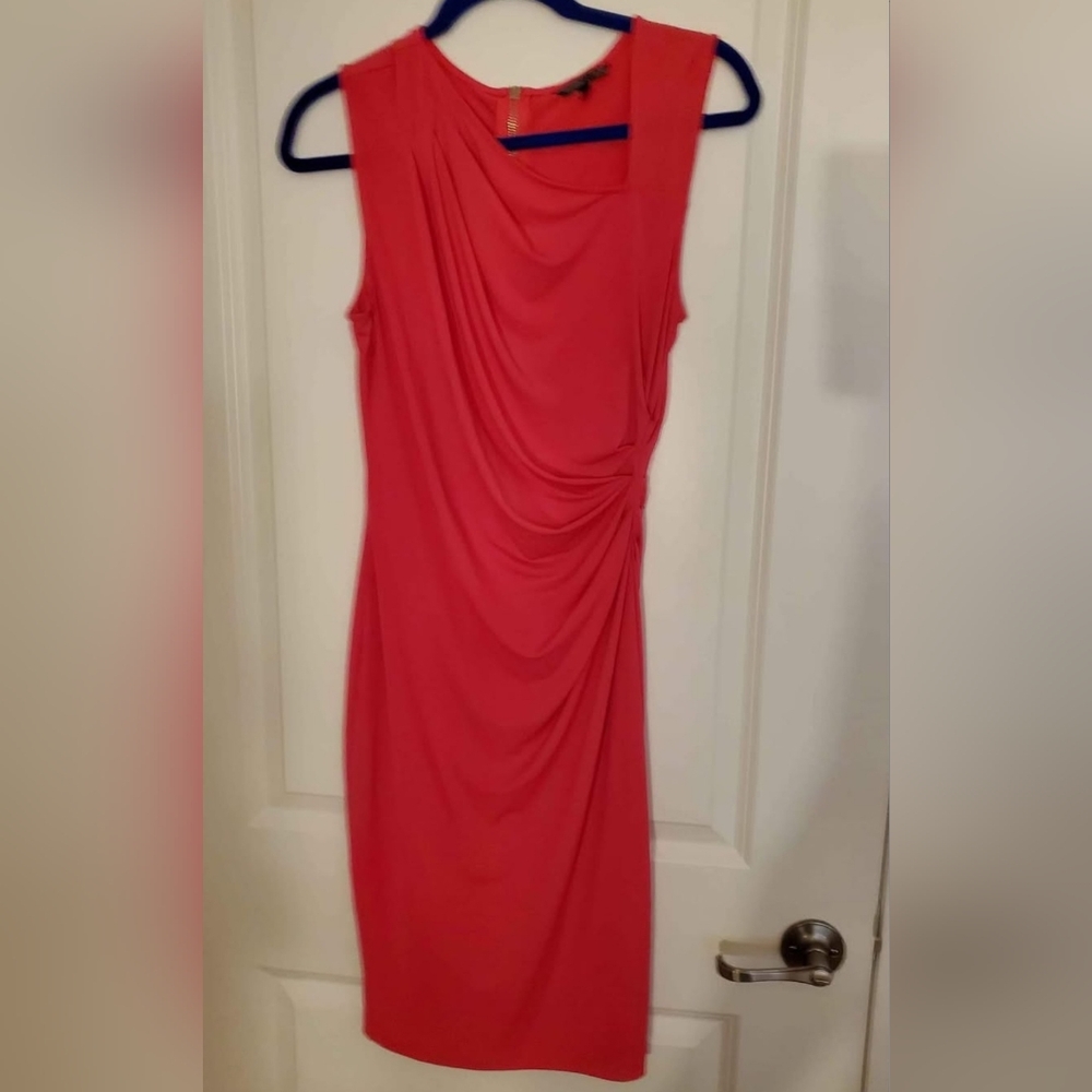 Elegant Bright Pink Sleeveless Dress